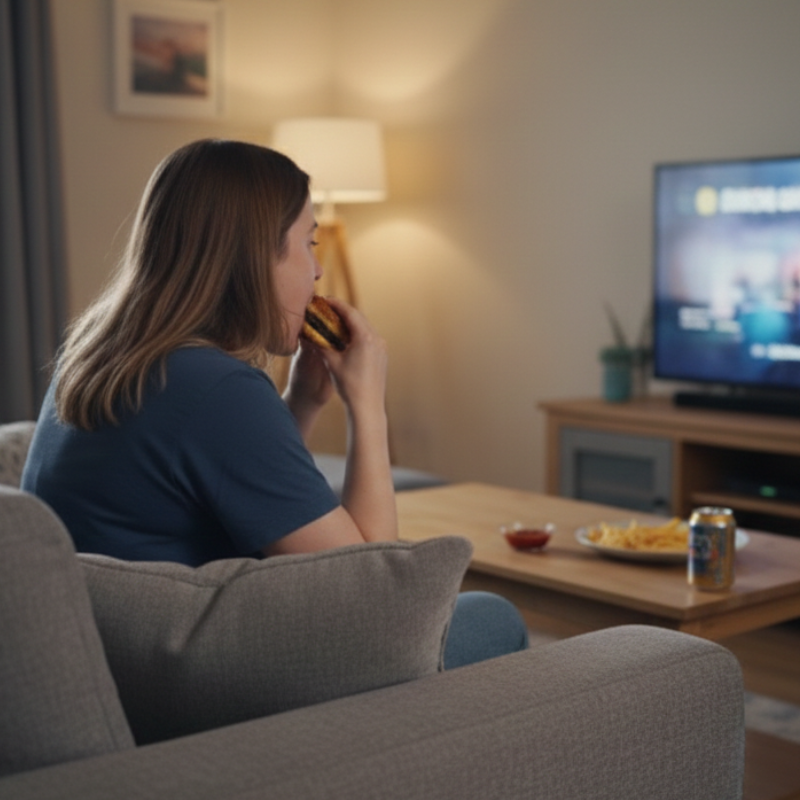 mujer pidiendo Hamburguesas a domicilio en Madrid